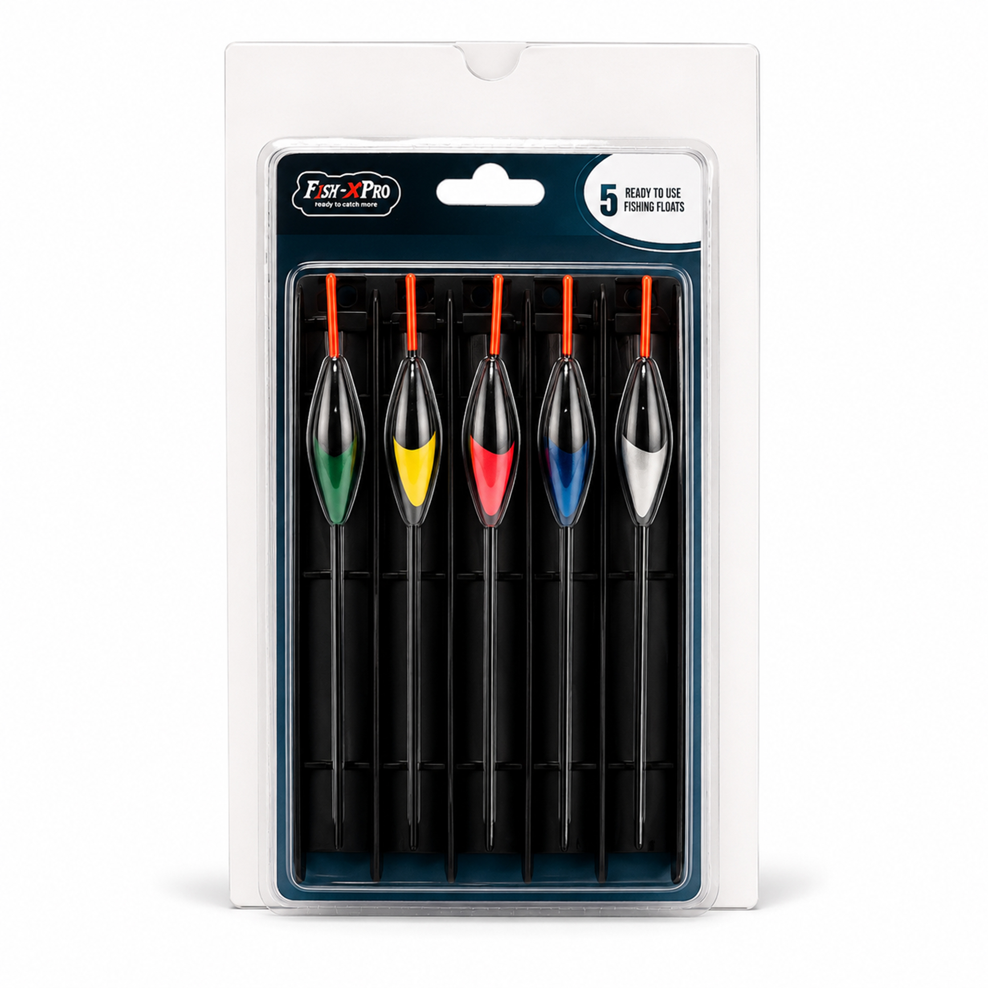 FISH-XPRO Tuigjes op Kaart 5 Stuks | Dobbers op Tuig Compleet