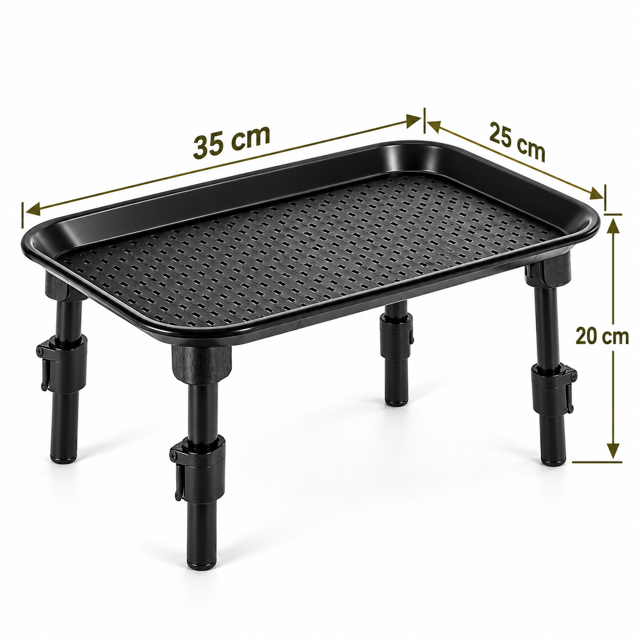 X2 Bivvy Table - Bivvytafel - Camping Tafel - Opvouwbaar - 35x25x20cm - Zwart