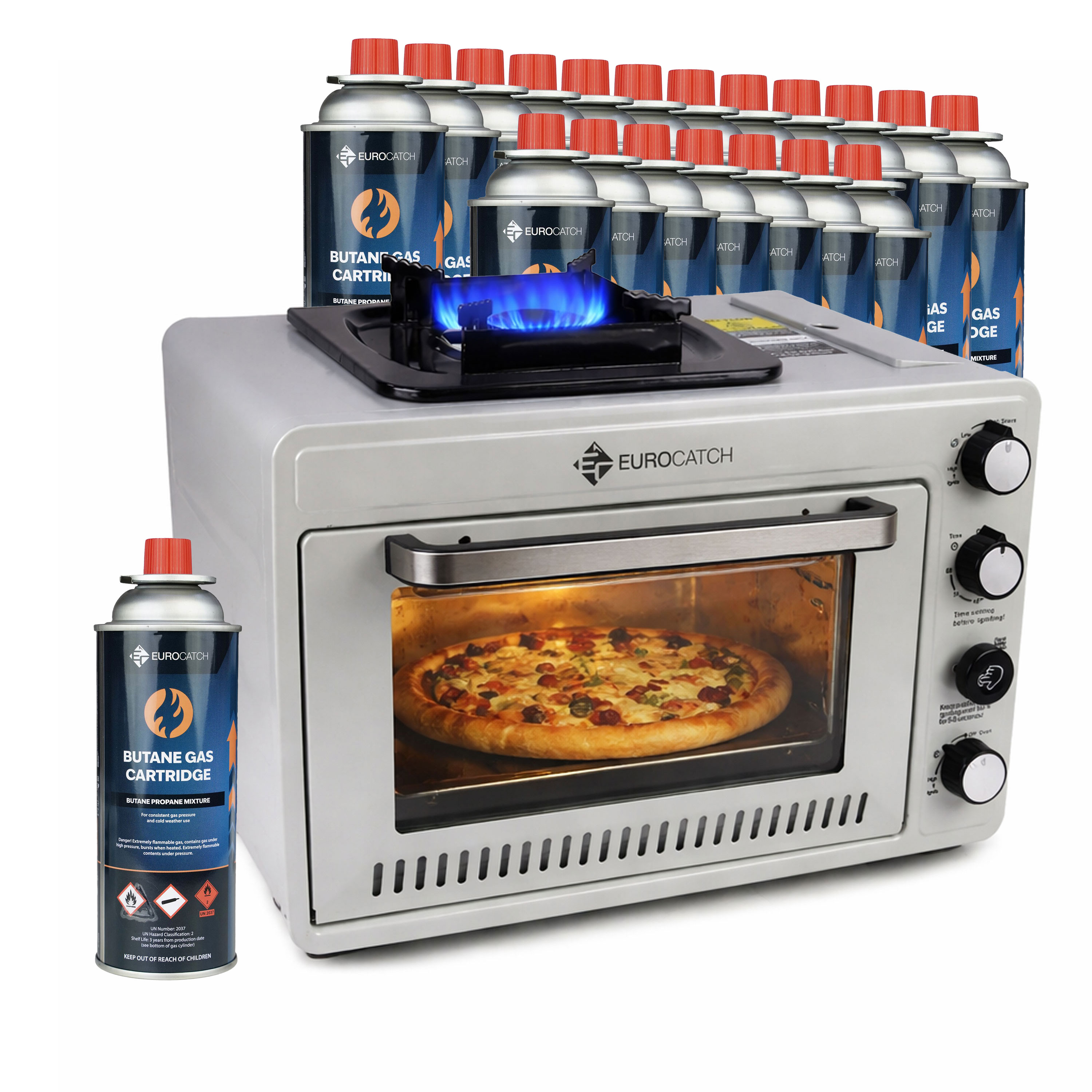 Eurocatch Gas Oven - Portable Camping Oven - 20 Gasbussen