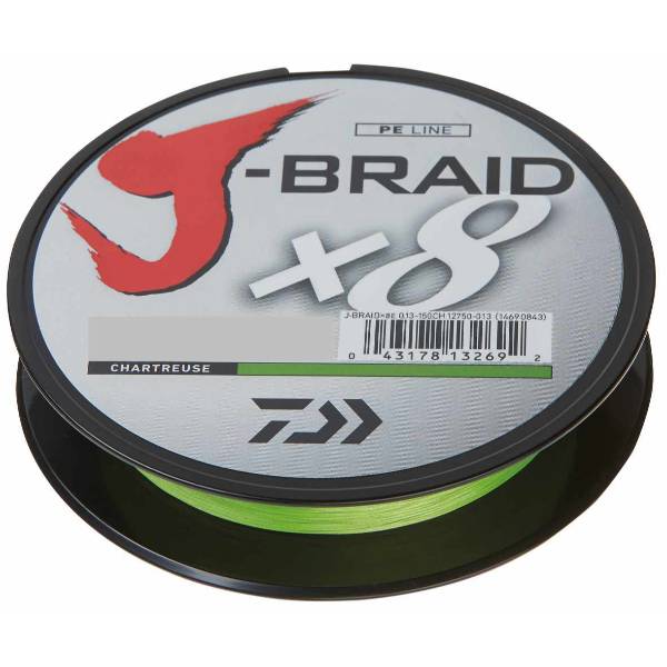 Daiwa J-Braid X8 | Chartreuse | Dyneema | 0,18 mm | 300m