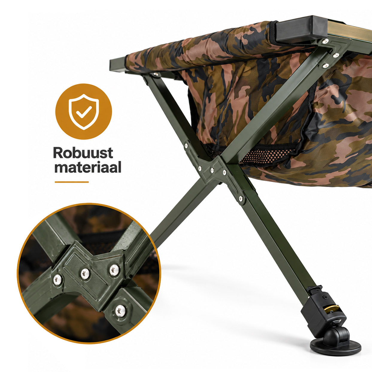 Traxis Camouflage - Cradle XXL - Onthaakmat - Opvouwbaar - Verstelbare poten
