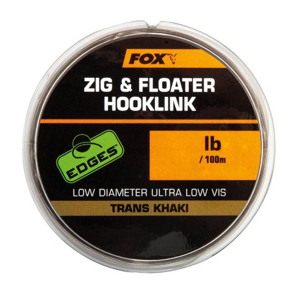 Fox Edges Zig und Floater Hooklink | Trans-Khaki | 0,30 mm | 15 Pfund