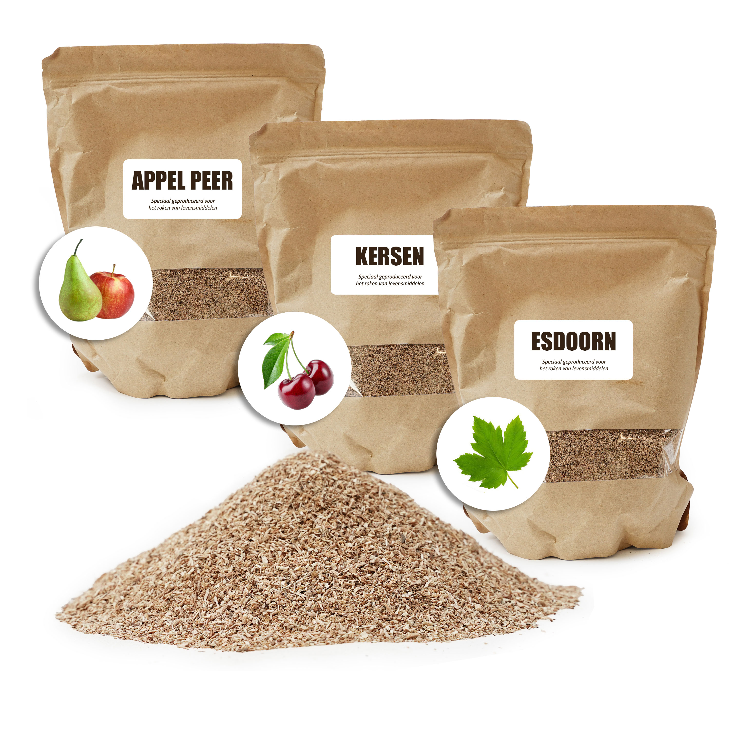 Eurocatch Rookmot Assortiment - 3x 4L - Appel - Kers - Beuken - Rookhout
