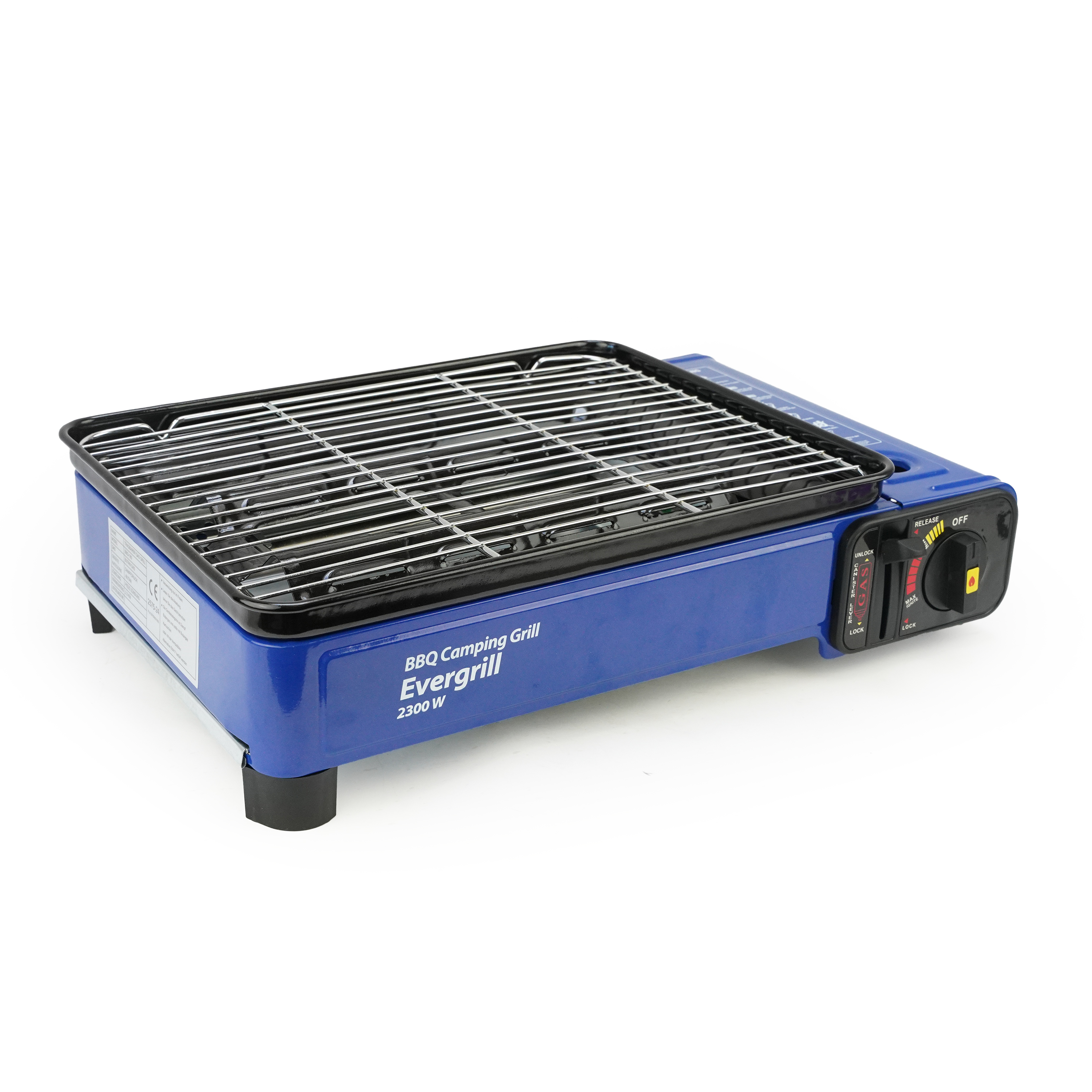 Eurocatch Butaangas Camping Grill Evergrill - Gas Barbecue - Camping Kooktoestel - Tafelgrill - Tafelbarbecue - incl. 12 gasbussen