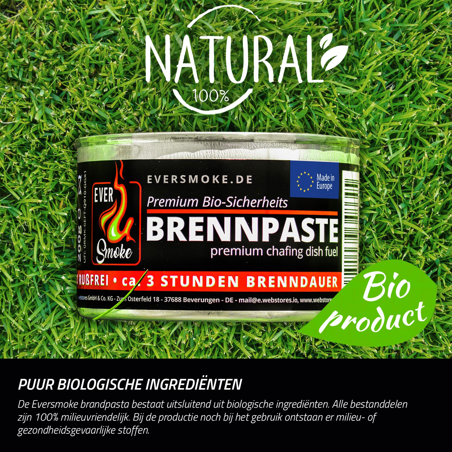 Eurocatch brandpasta – 3 uur warmte, geurloos en roetvrij 12 stuks