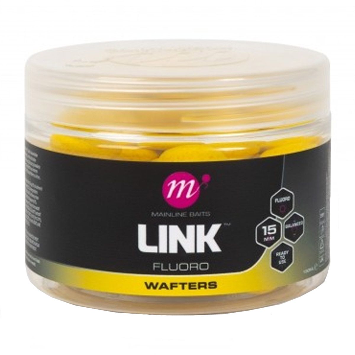 Mainline Fluoro Wafters Link - 15mm - Yellow