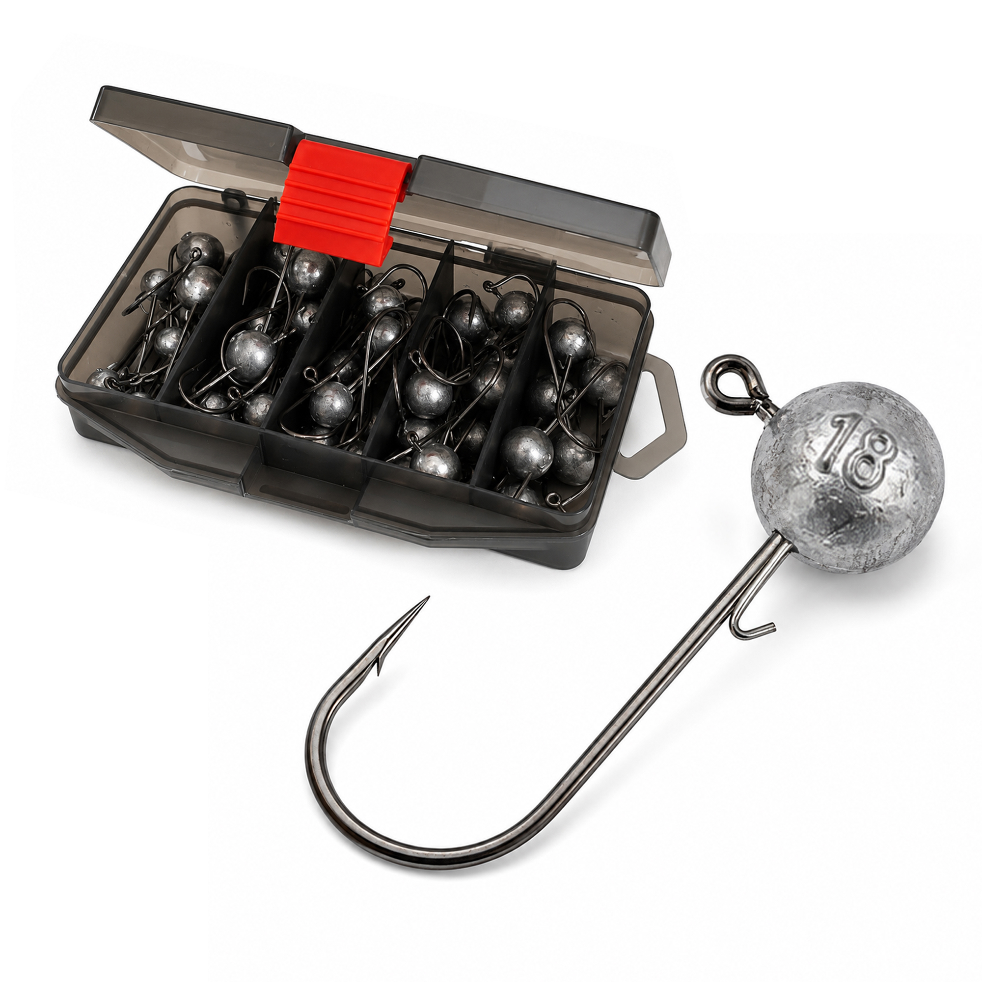 Fish-Xpro Jighead assortment - 50pcs incl Tacklebox - 5,7,10,14 & 18g