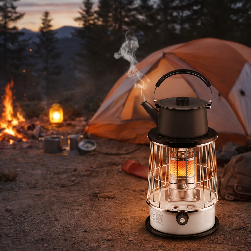 Draagbare Petroleumkachel 2600W - Mobiele Kerosinekachel met 6L Tank en Kantelbeveiliging