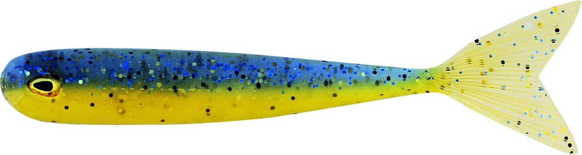Westin Megateez V-Tail - 9cm - 4g - Blue N' Yellow - 3pcs
