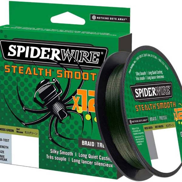 SpiderWire Stealth Smooth 12 Braid | Moss Green | 0.13mm | 12.7kg | 150m