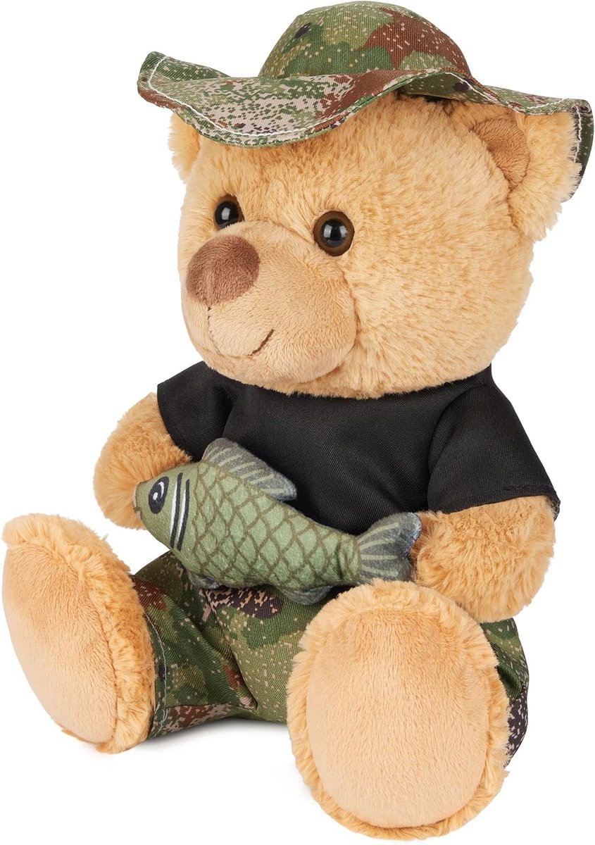 BRUBAKER Teddybeer Visser met Vis en Vissershoed