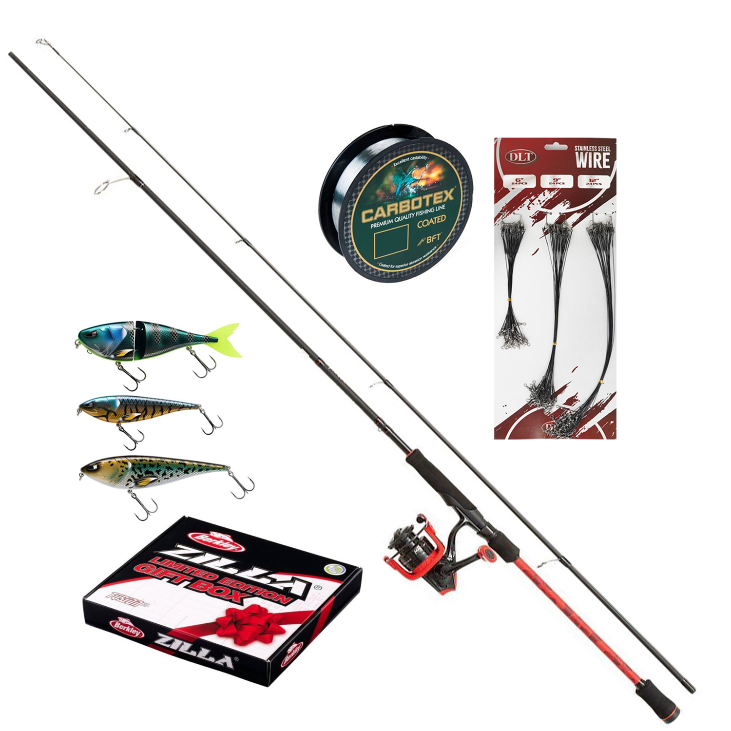 DLT Abu Garcia MAX Set 2.4m - Hengel & Molen - Zilla Kunstaas - Staaldraadjes - Vislijn