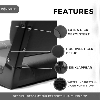 Waterside - Luxus High Back - Bootstoel - Adam - Dark Series