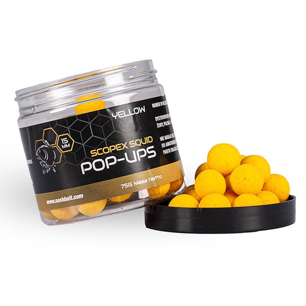 Nash - Scopex Squid - Pop-ups - 15mm - Yellow