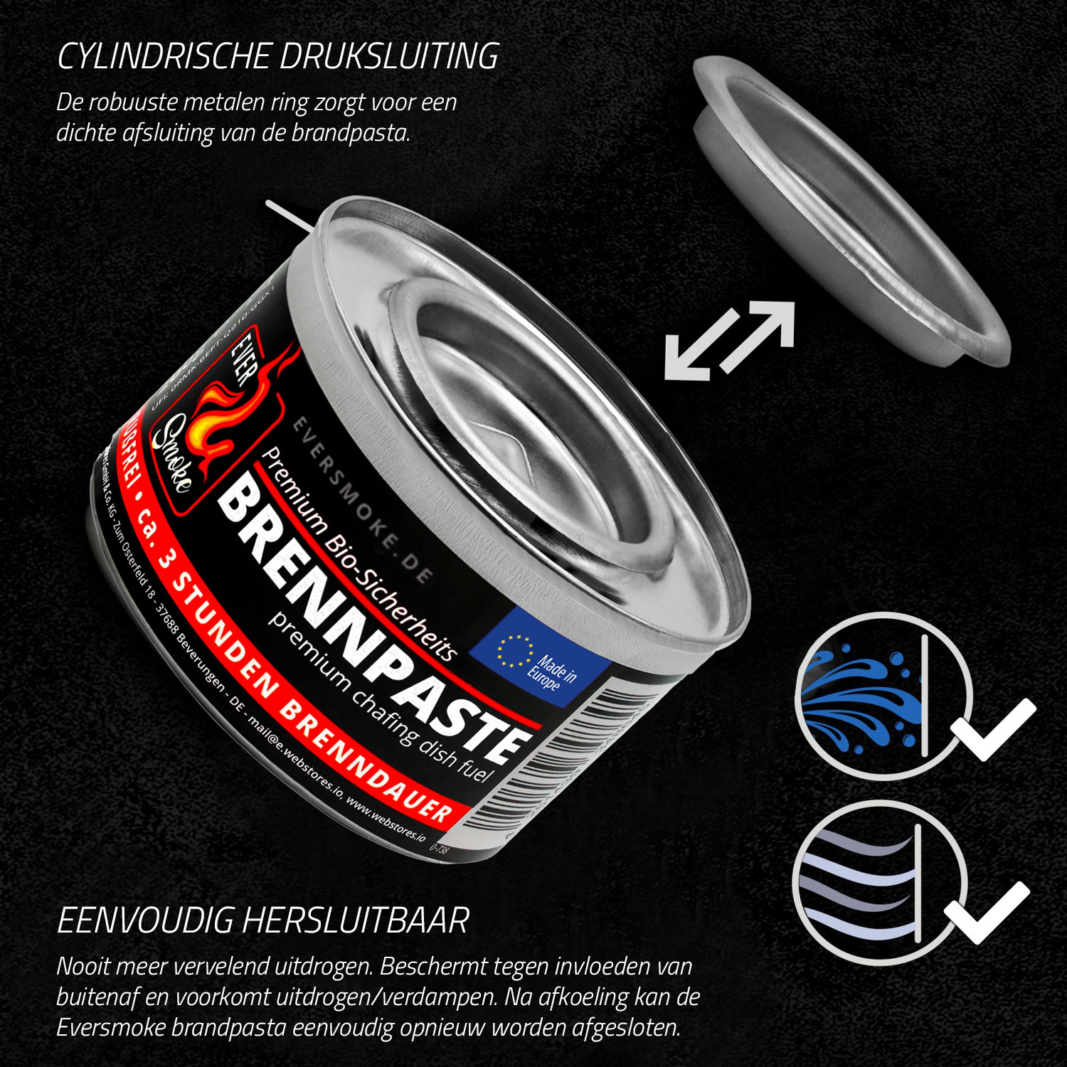 Eurocatch brandpasta – 3 uur warmte, geurloos en roetvrij 12 stuks