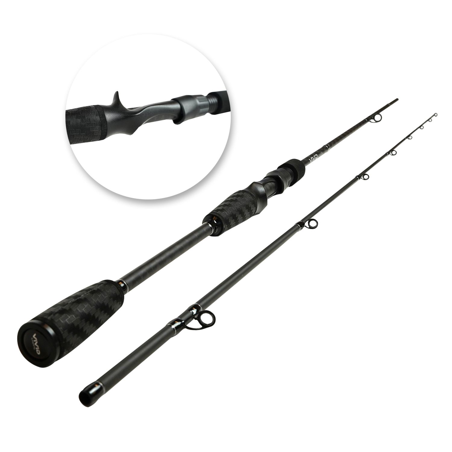 DLT Vivid Baitcaster Hengelset – Complete Set met Hengel, Reel, Gevlochten Lijn, Fluorocarbon & Hoes