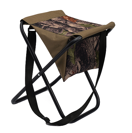 Eurocatch opvouwbare stoel | Incl. Tas en Draagriem | Camouflage kleur | Afm. 32x32x41cm 