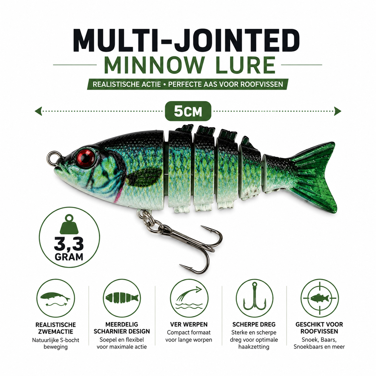 Fish-Xpro FlexBite Swimbait - 5cm - 3,3g - 5pcs incl Tacklebox