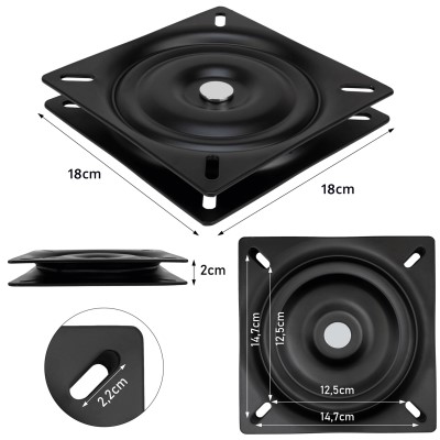 X2 Draaiplateau voor Bootstoel