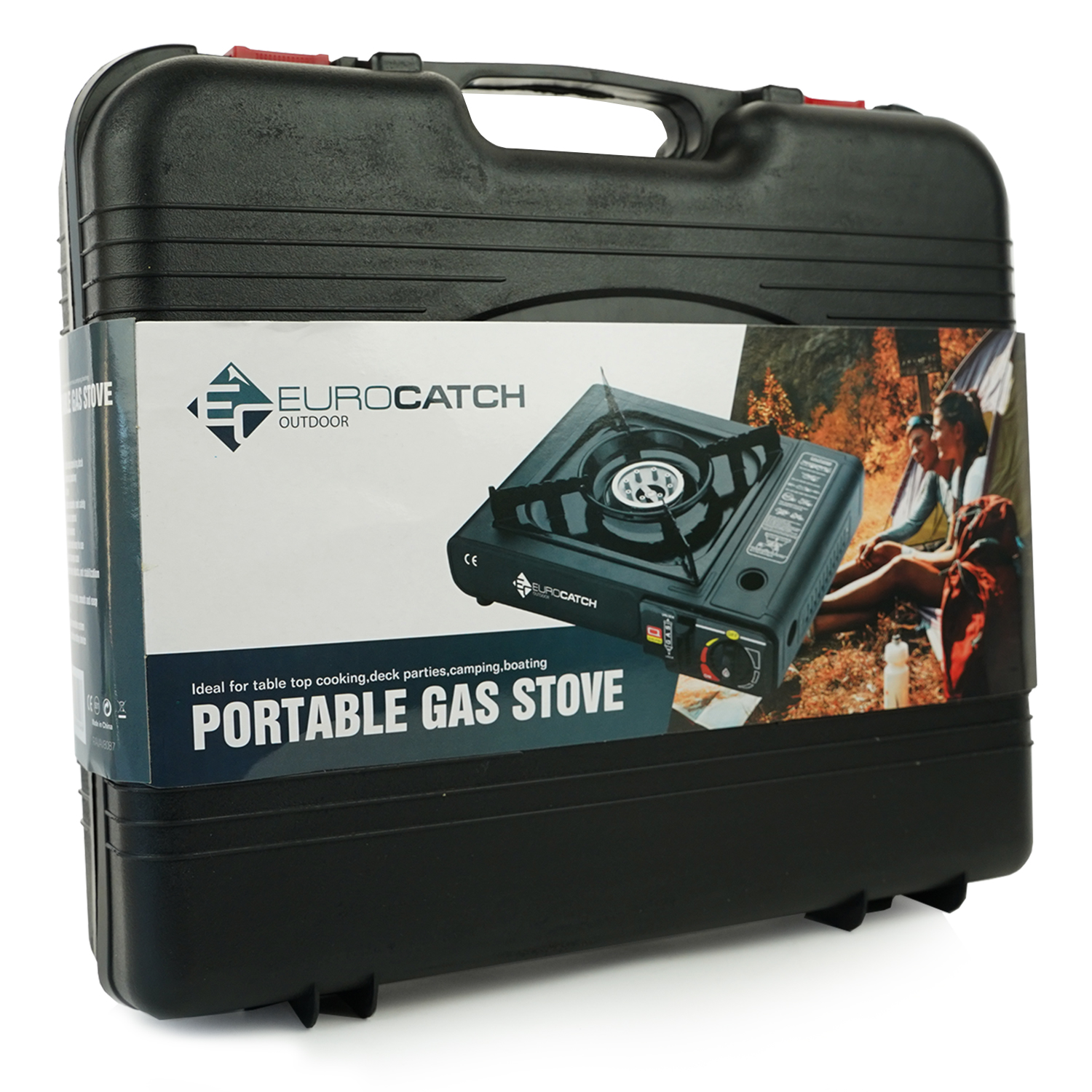 Eurocatch Outdoor - Kooktoestel op Gas - Gas Stove - Camping Kooktoestel - Gaspit - Gasfornuis - Gasstel - Cooker - Draagkoffer