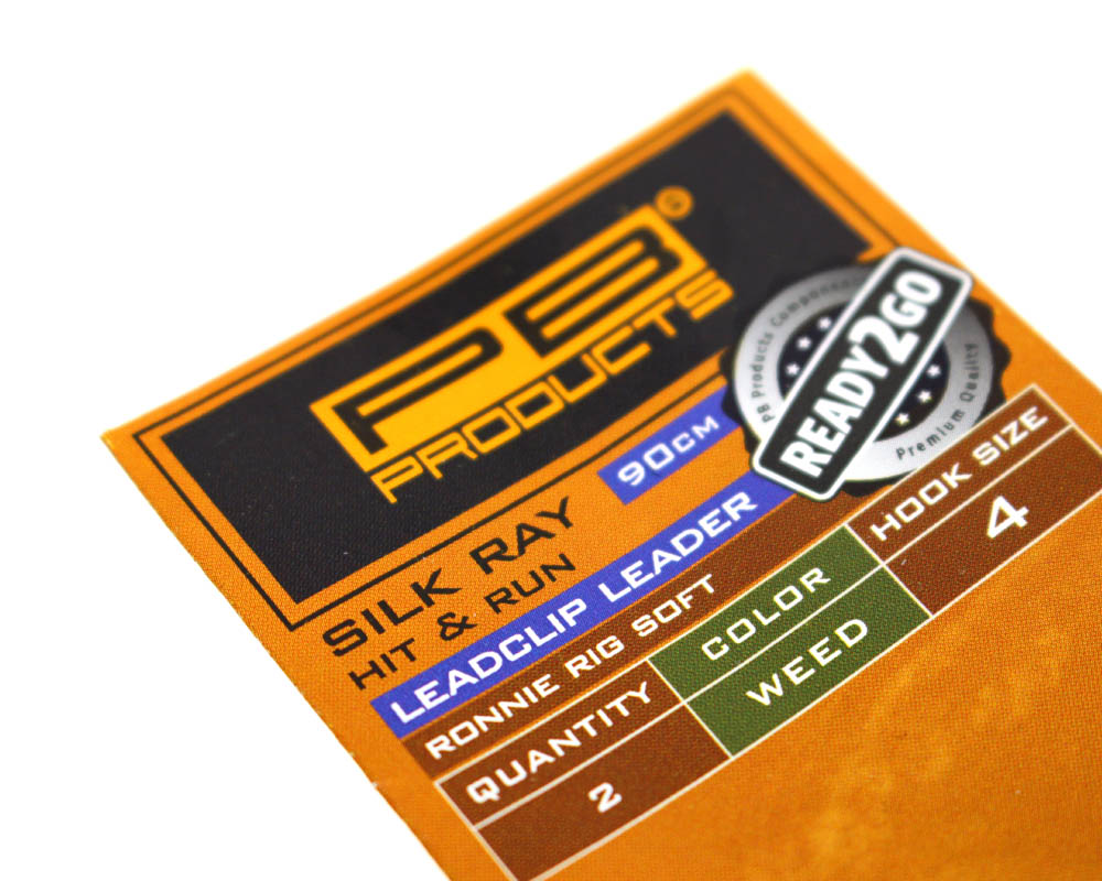 PB Products R2G Sr Clip Leader 90 /Ronnie Rig Soft - Size 4 - 2st. - Weed