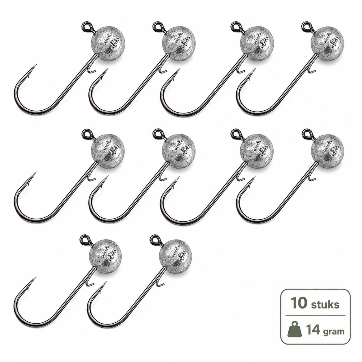 Fish-Xpro Jighead assortment - 50pcs incl Tacklebox - 5,7,10,14 & 18g