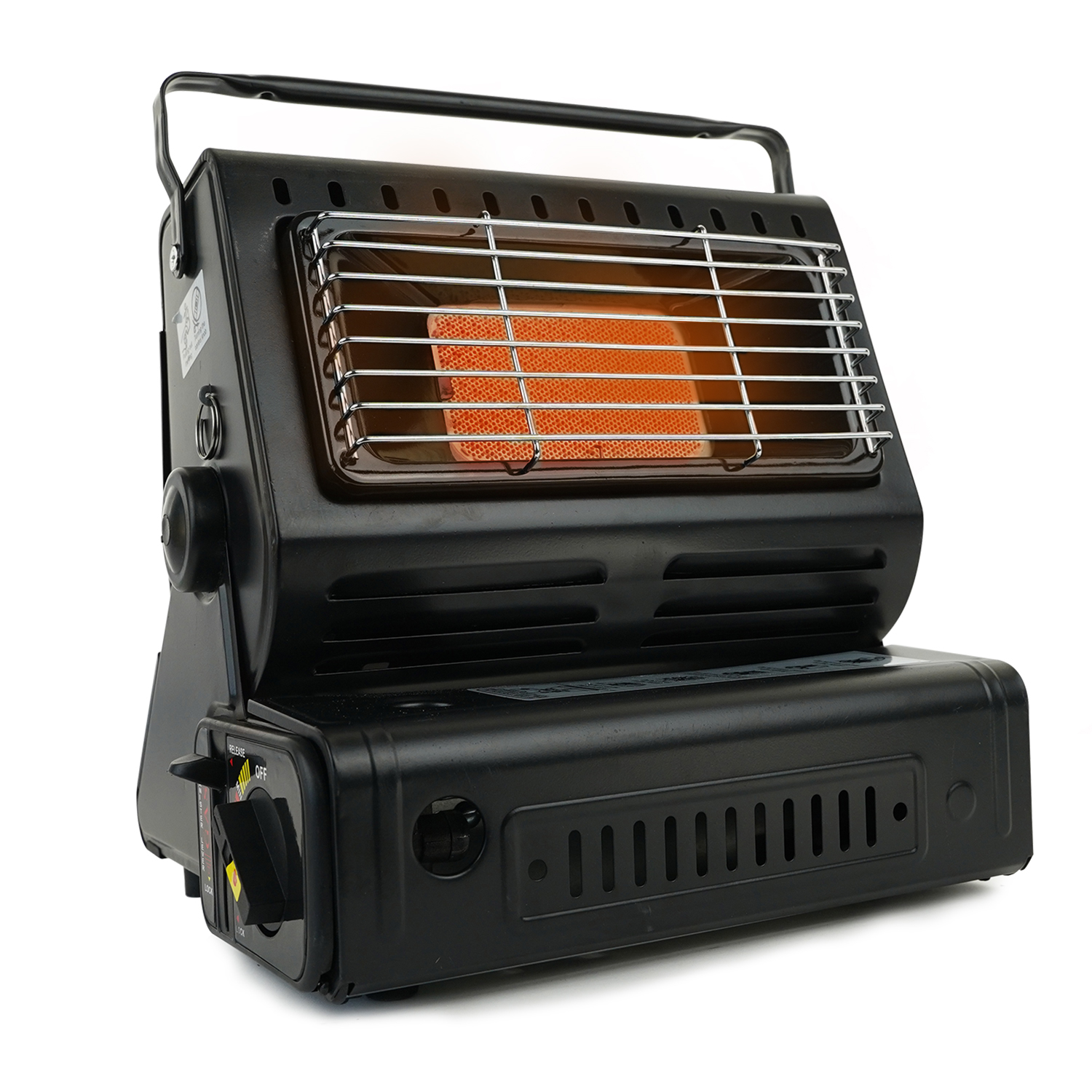 Eurocatch Gaskachel/Kooktoestel - Incl. 4 Gasbussen - Heater - Cooker - Kacheltje - Terrasverwarmer - Verstelbaar en Draagbaar