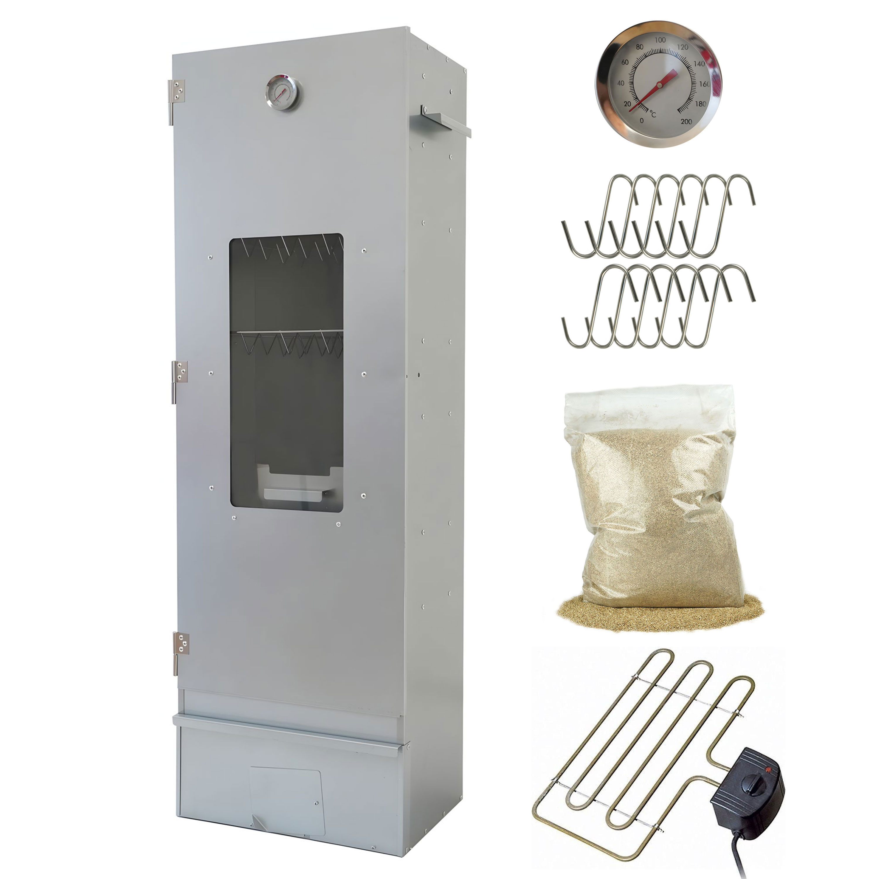Eurocatch - Rookoven Set - Big One- met Elektrisch Spiraal - Thermostaat - Rookmot 4 liter