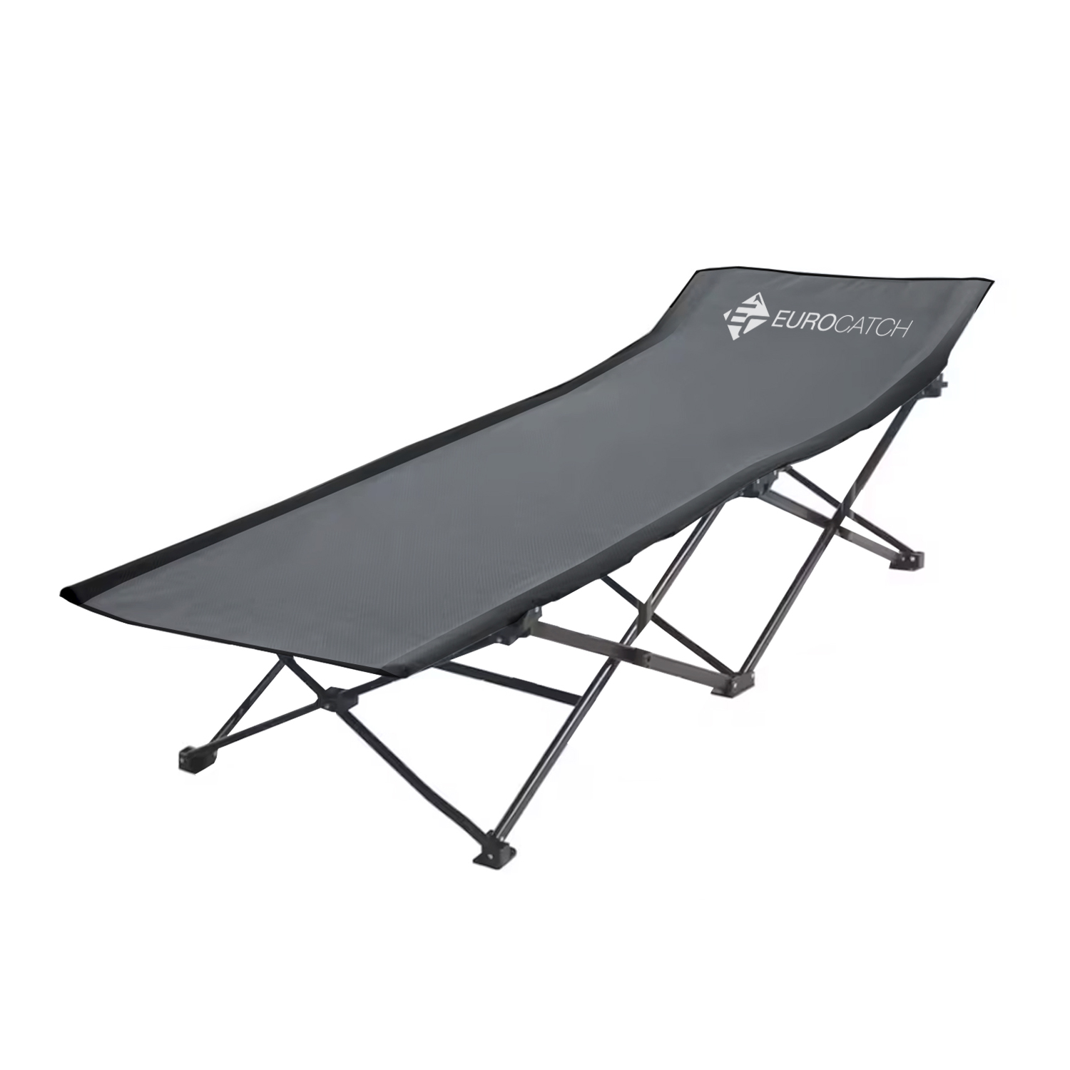 Eurocatch Opvouwbaar Veldbed- Grijs - Festival bed - karper bed - 190cm Lang 