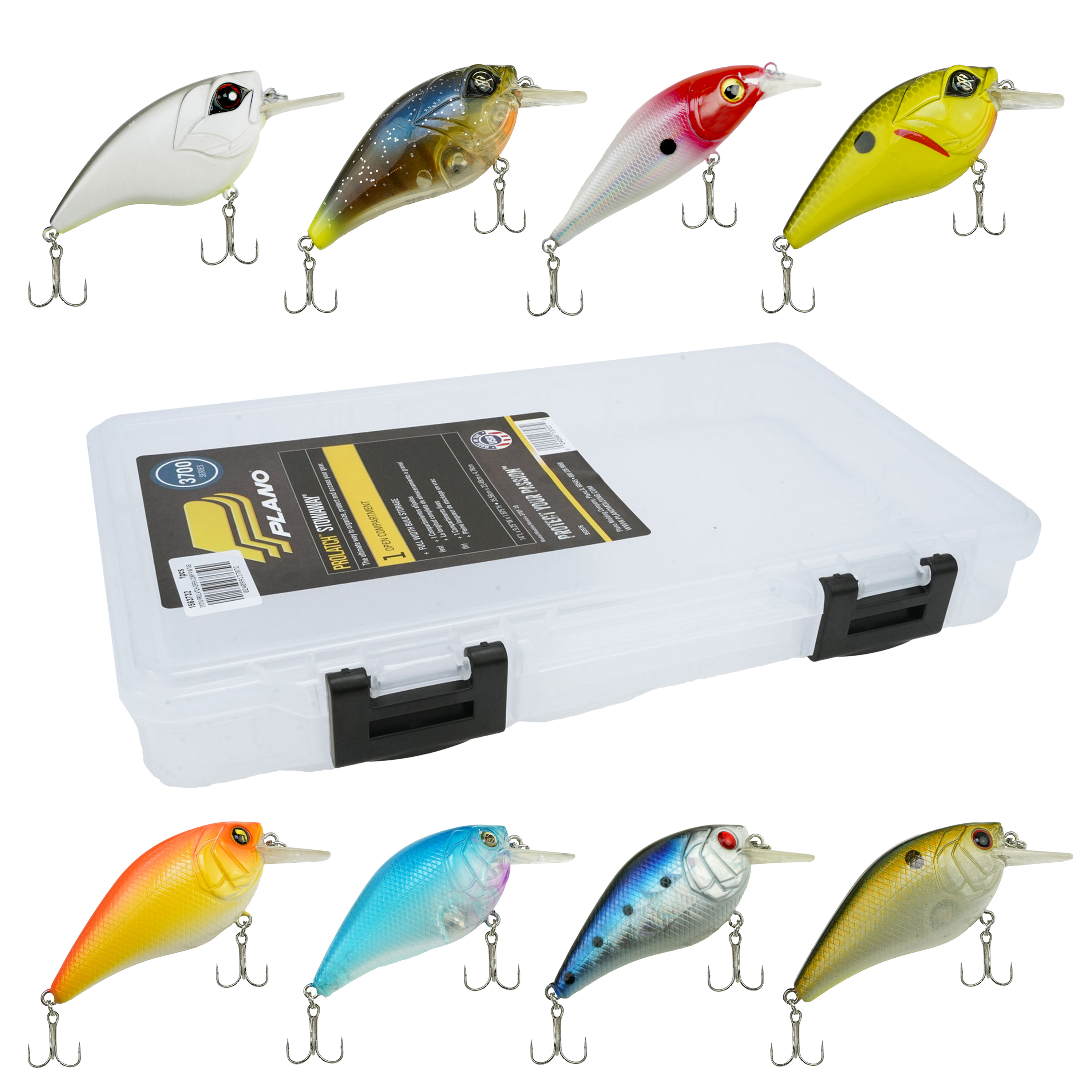 Viper Shallow Lure Pack 8pc - Ondiep Lopend Tot 1,5m Diep in Plano Tackle Box