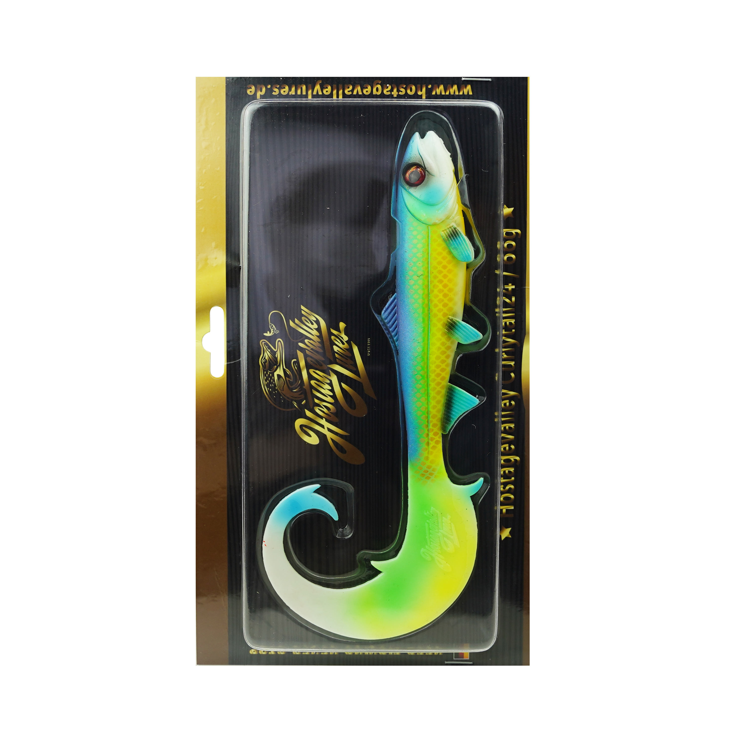 Hostagevalley Curlytail - Green Attack UV II - 24cm
