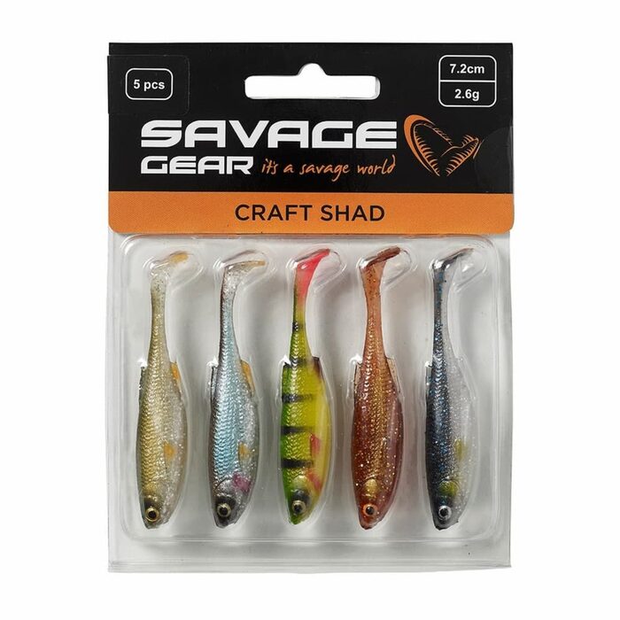 Savage Gear Craft Shad | Clear Water Mix | 8.8cm | 4.6g | 5 Stuks | Shad