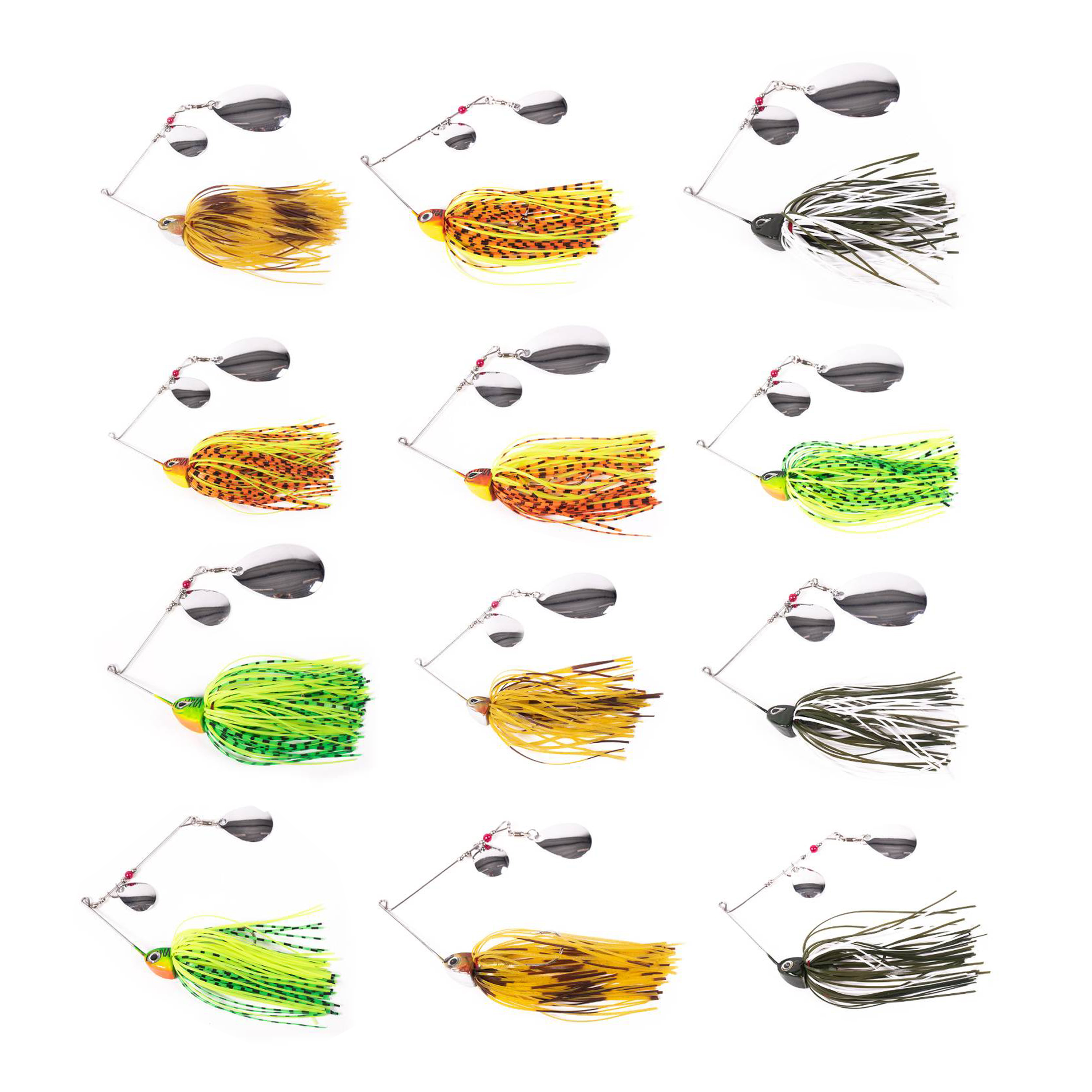 DLT Spinnerbaitset Uitgebreid - 12x Spinnerbaits